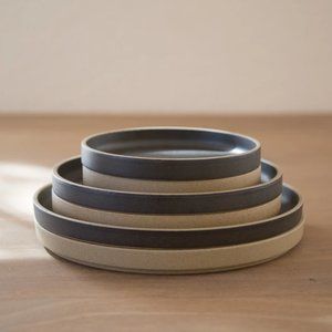 Hasami Porcelain Plates, Black